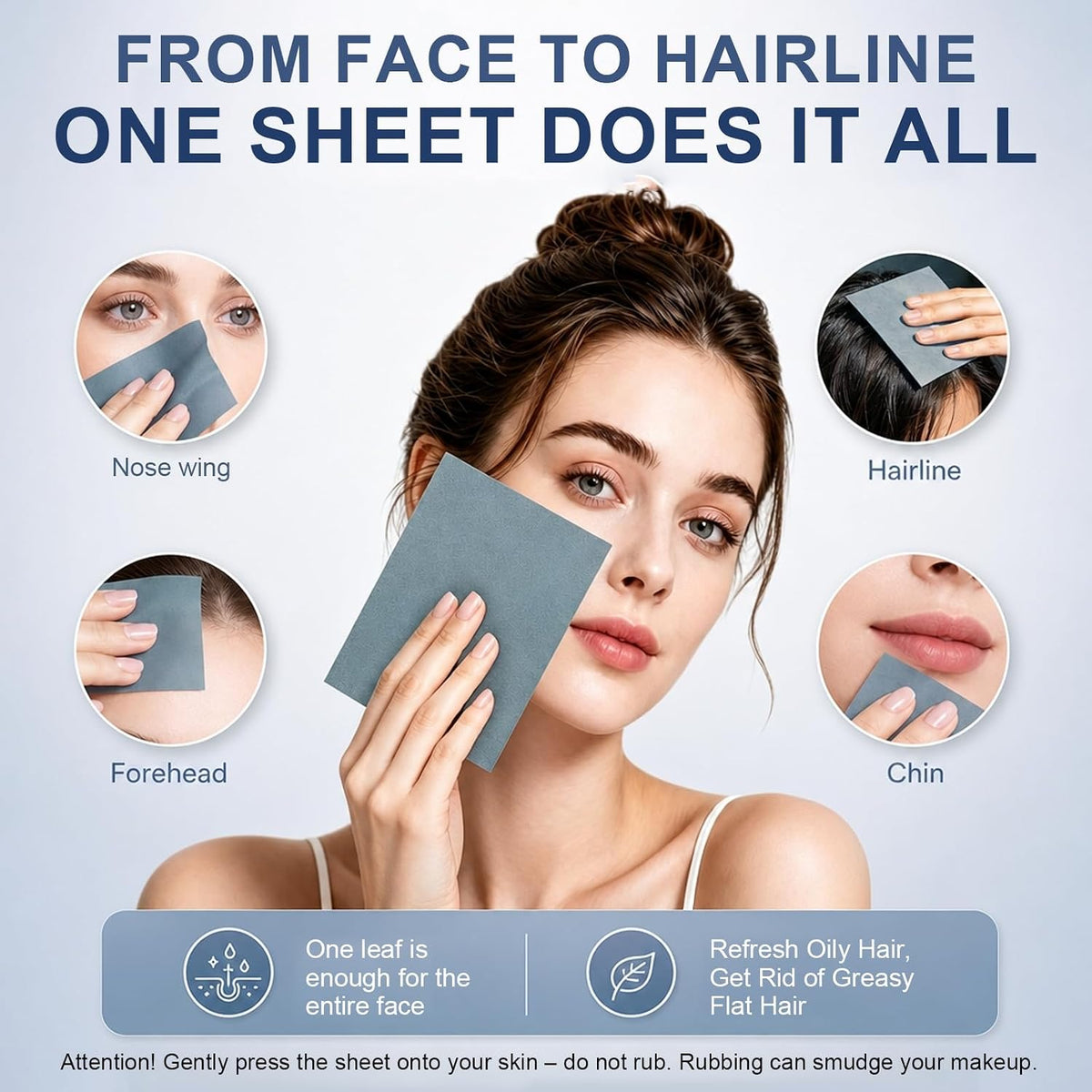 Oil Blotting Sheets for Face, 30% Larger One Sheet Covers Full Face, 100PCS