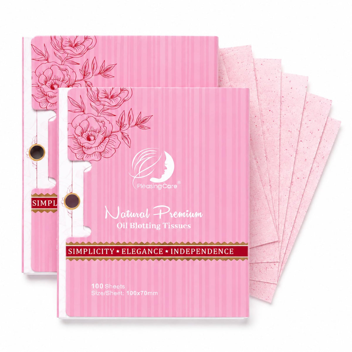 Premium Face Oil Blotting Sheets - 2 Pack for Facial Care or Makeup, Bamboo