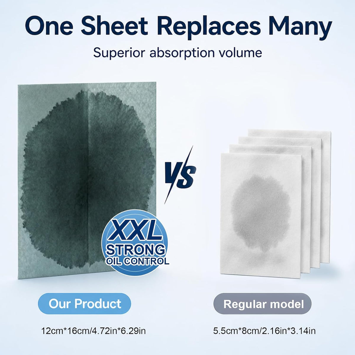 Oil Blotting Sheets for Face, 30% Larger One Sheet Covers Full Face, 100PCS