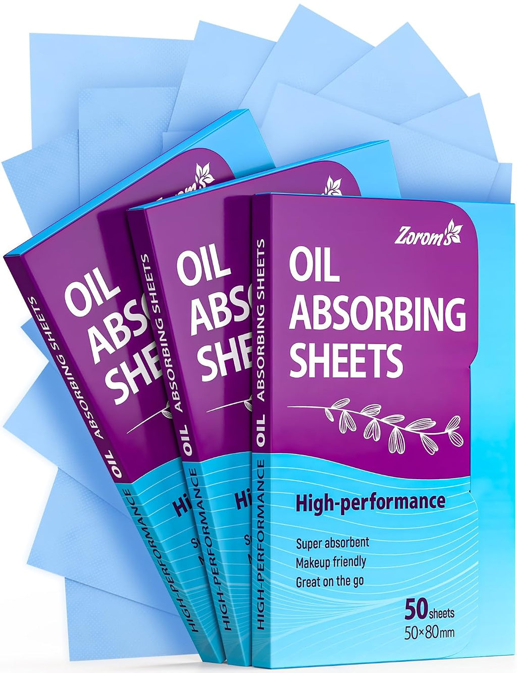 High-Performance Oil Absorbing Sheets for Face – 3pk/150 - Makeup Friendly