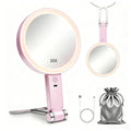 Travel Makeup Mirror with Lights, Rechargeable 30X/1X Magnifying Mirror