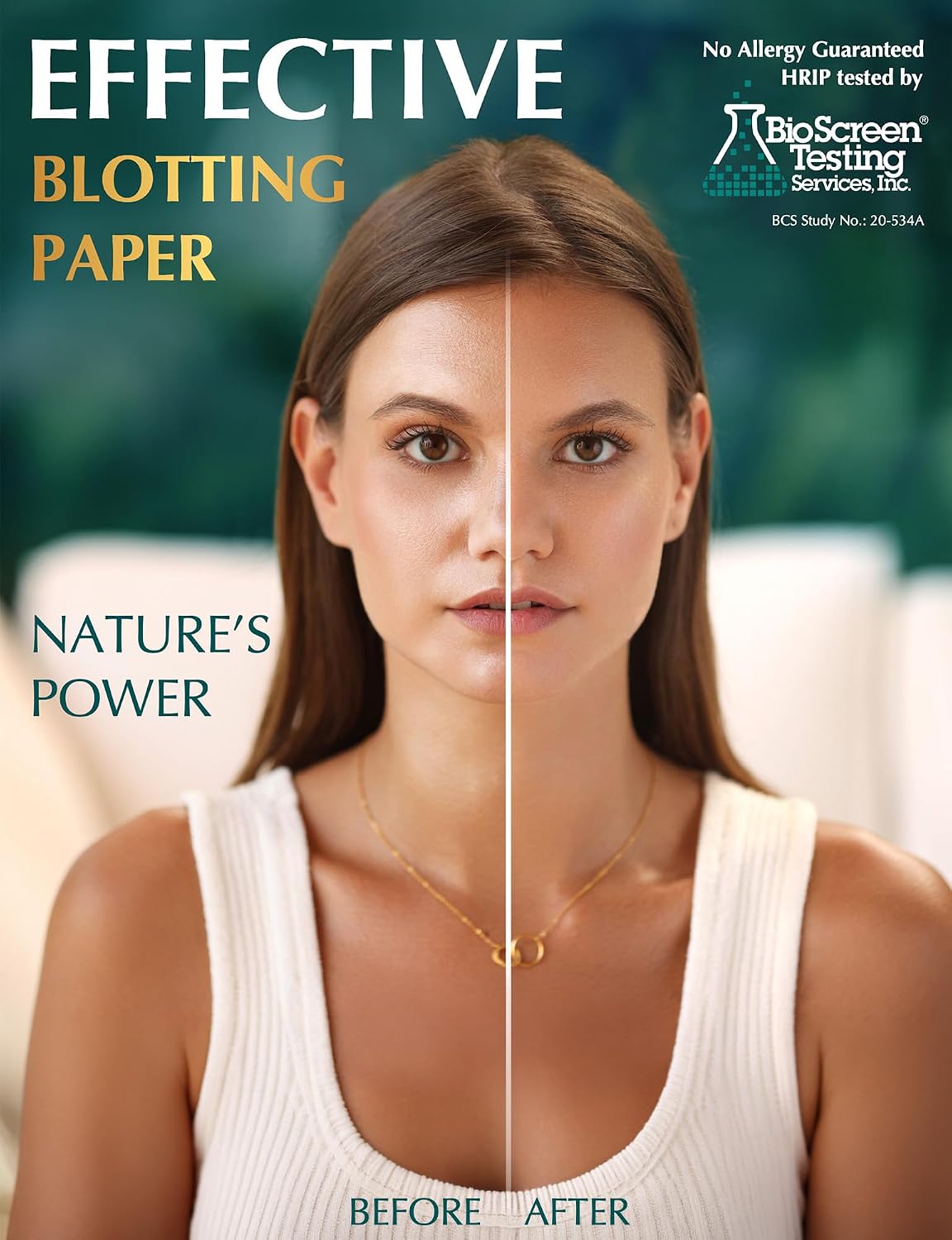 XL Oil Blotting Sheets for Face – 3pk/300 Makeup Friendly – High Absorbency