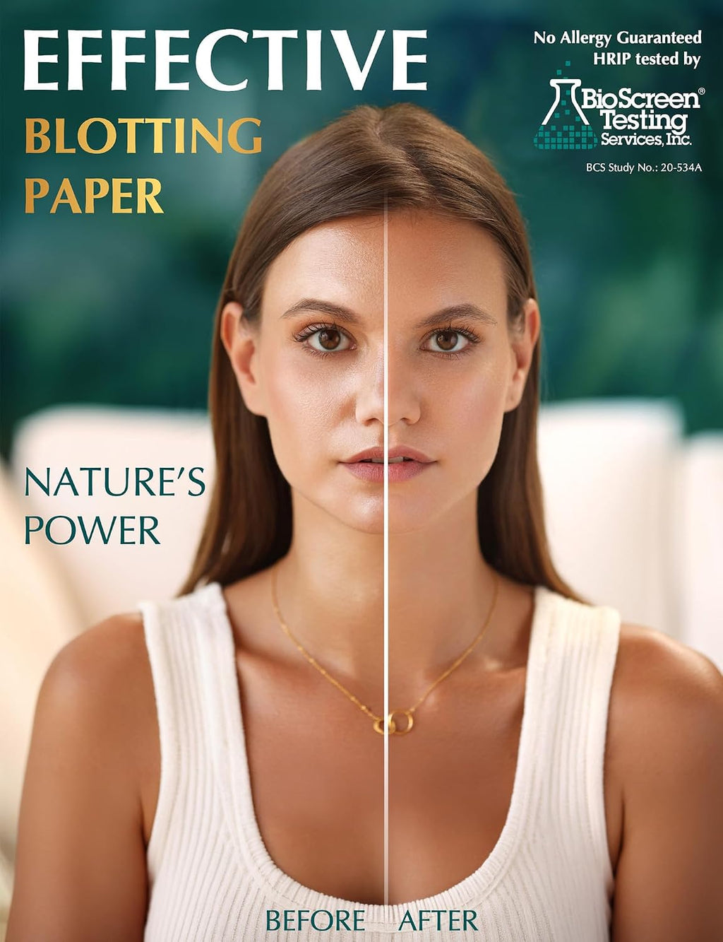 XL Oil Blotting Sheets for Face – 1pk/100 Makeup Friendly – High Absorbency