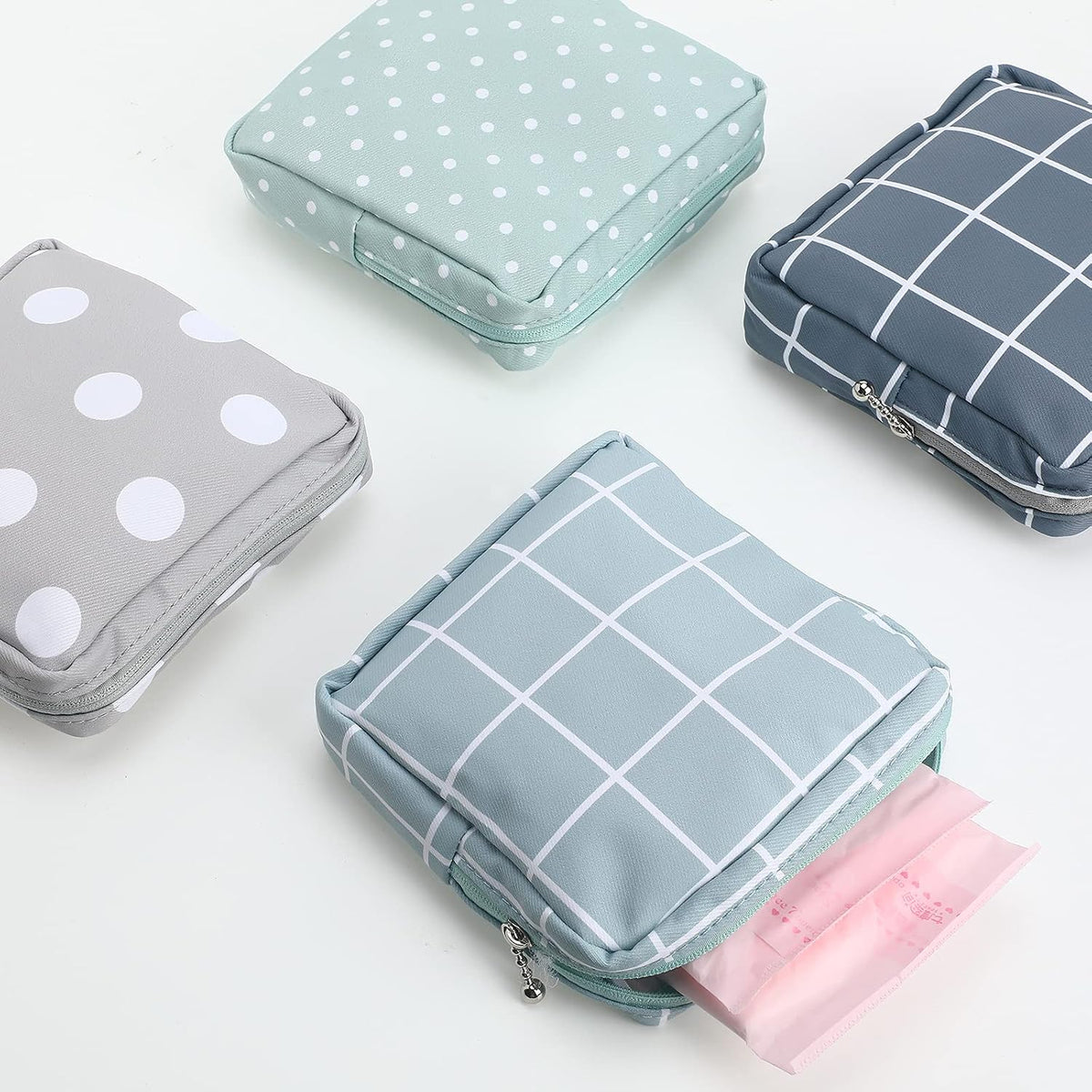 Frienda 4 Pcs Period Bags Sanitary Napkin Storage Pad Pouch, Basic Style