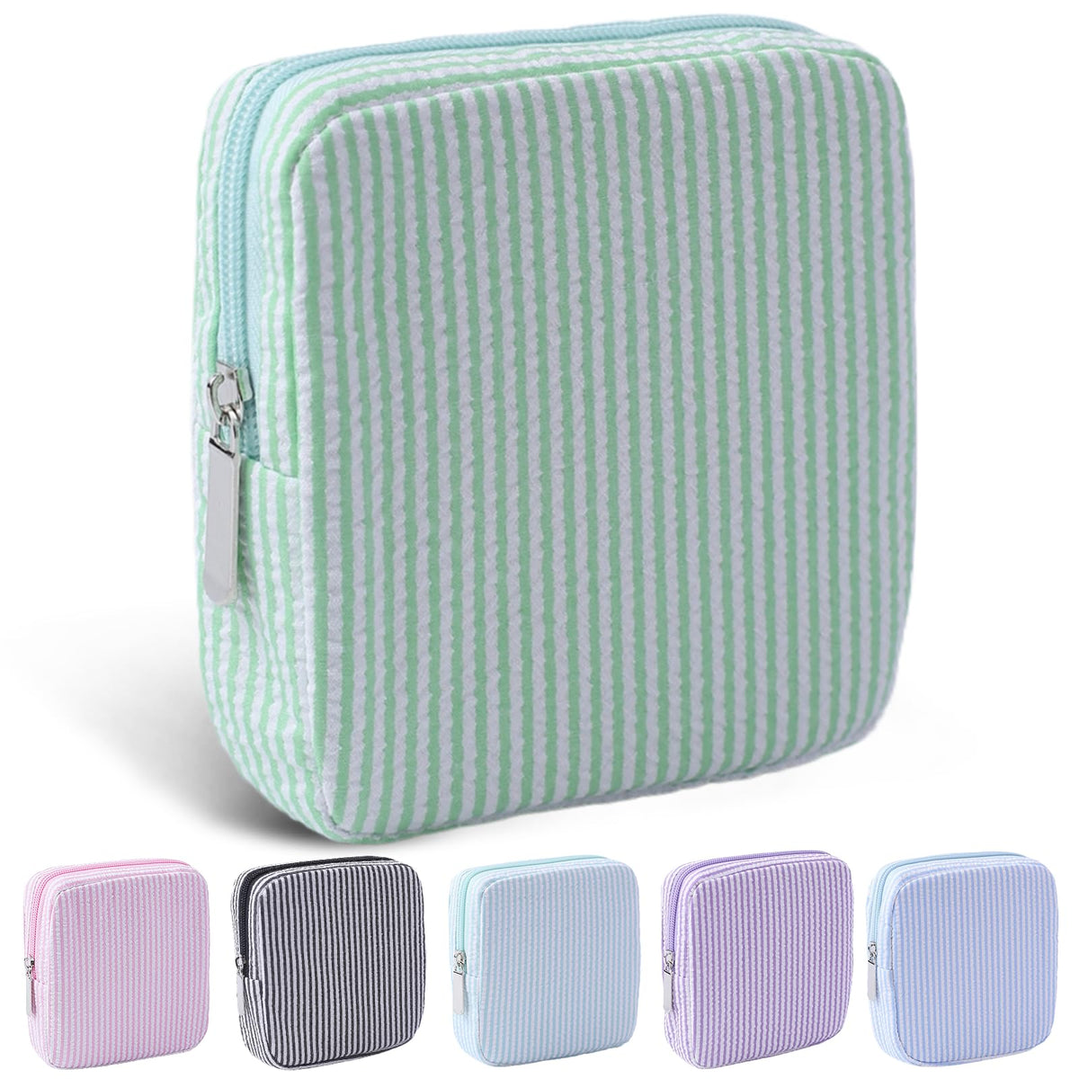 Sanitary Napkin Storage Bag, Corduroy Period Bag for Women, Cute Portable Period Pouch with Zipper, Sanitary Pads Bag Tampons Holder for Purse, First Period