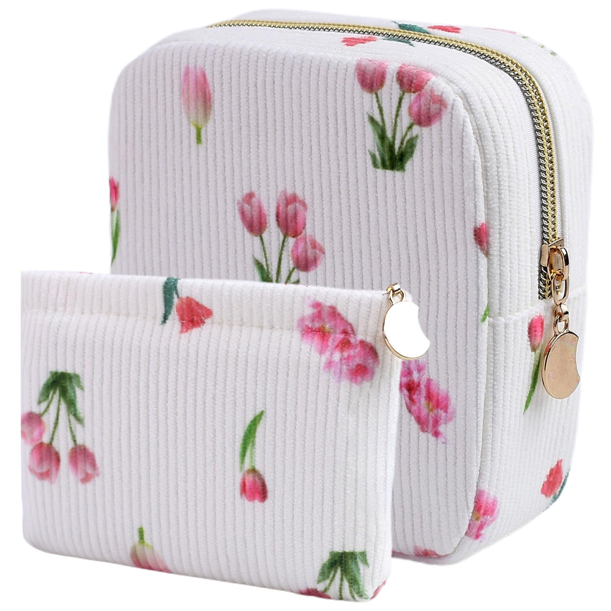 2-Pack Period Bag for Women Girls, Portable Corduroy Sanitary Napkin Storage Bag Period Pouch Small Discreet Menstrual Pouch, Sanitary Pads Bag Period Kits Tampons Holder for First Period
