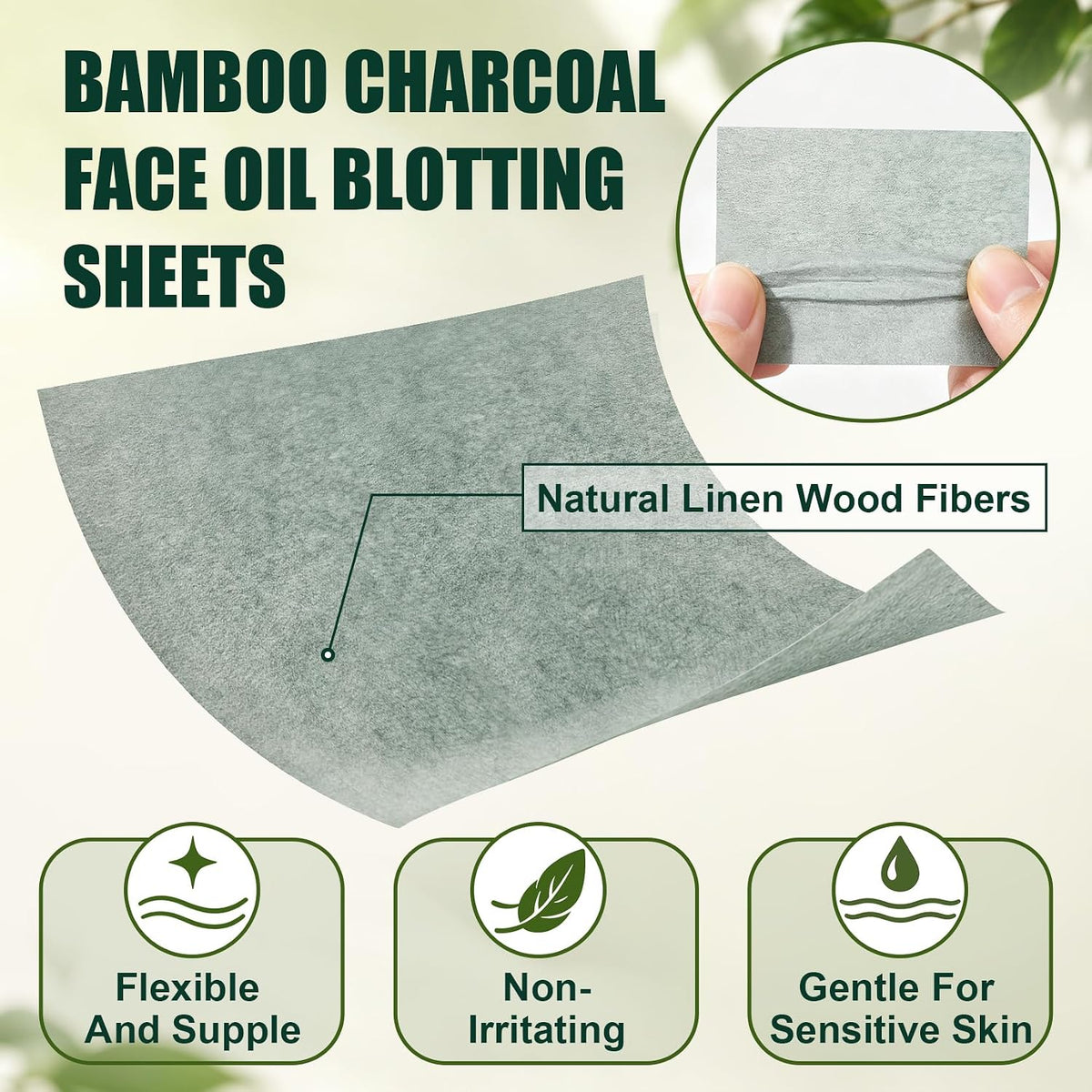 600 PCS Oil Blotting Sheets for Face, Makeup Friendly Oil Absorbing Sheets