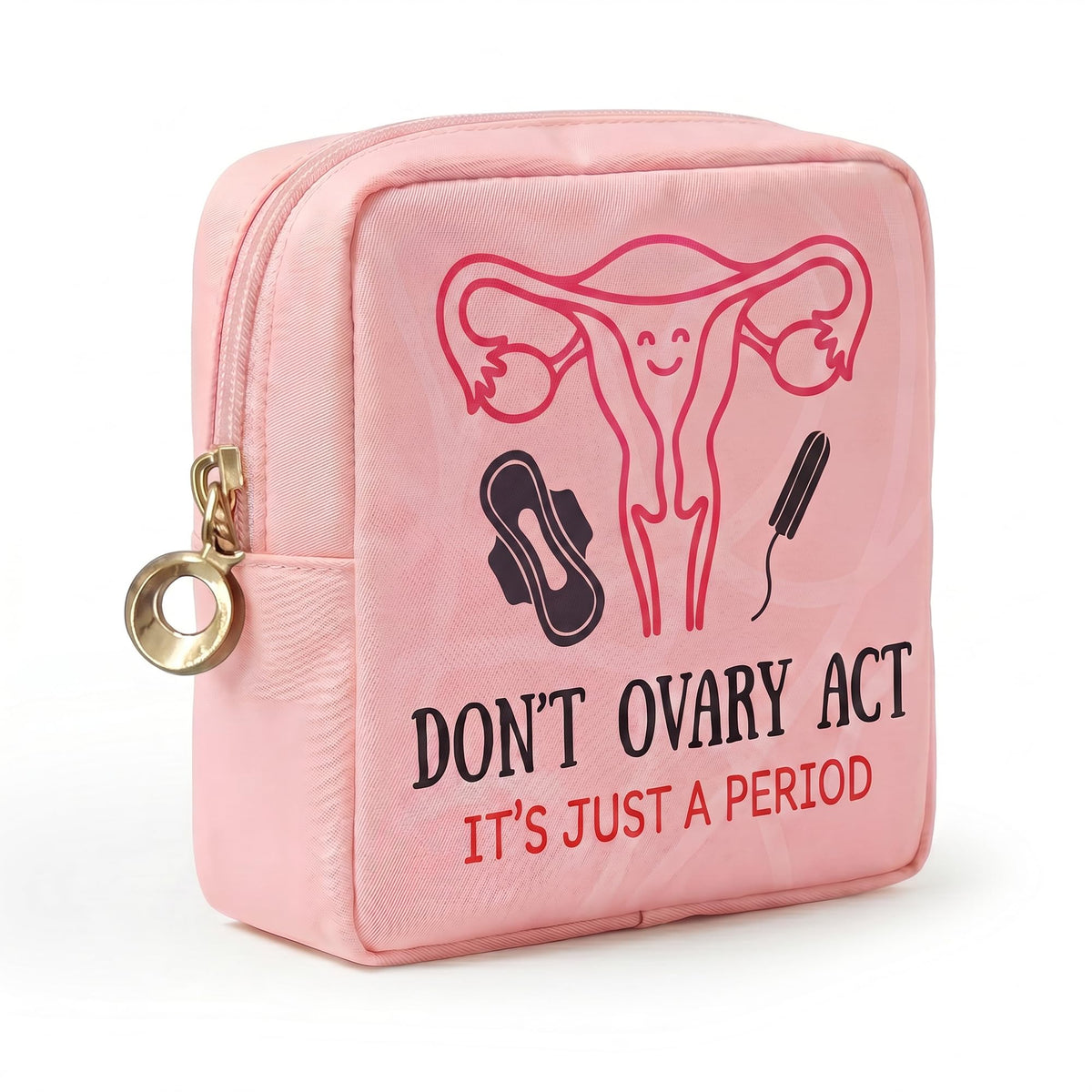 Period Pouch – Compact, Stylish, Discreet Period Bag For School with Waterproof Lining Fits Pads & Tampons, Cute Pad Bag for Teens, Travel, School, Girls Period Kit