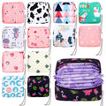 Paterr 12 Pcs Sanitary Napkin Storage Bag Set Portable Period Pouch with Lanyard for Menstrual Pad Bags Back to School First Period Gift for Teen Girls(Chic Style)
