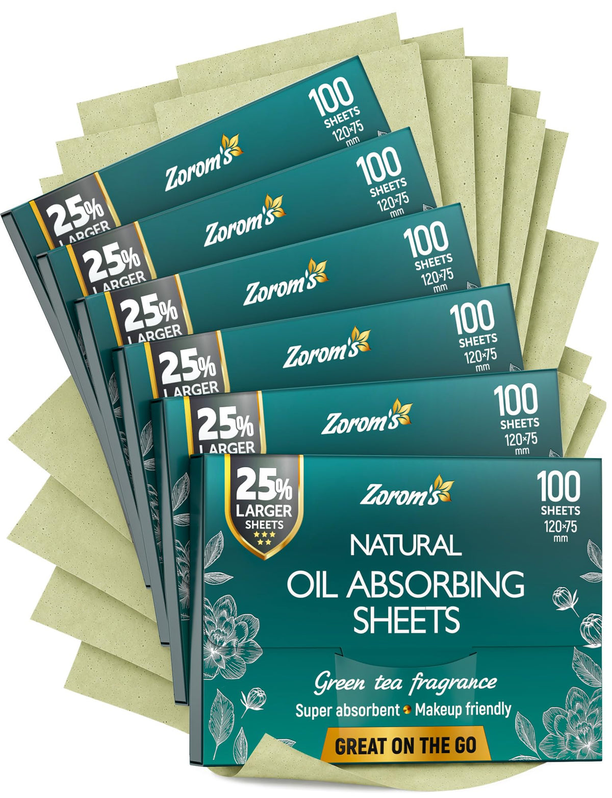 XL Oil Blotting Sheets for Face – 1pk/100 Makeup Friendly – High Absorbency