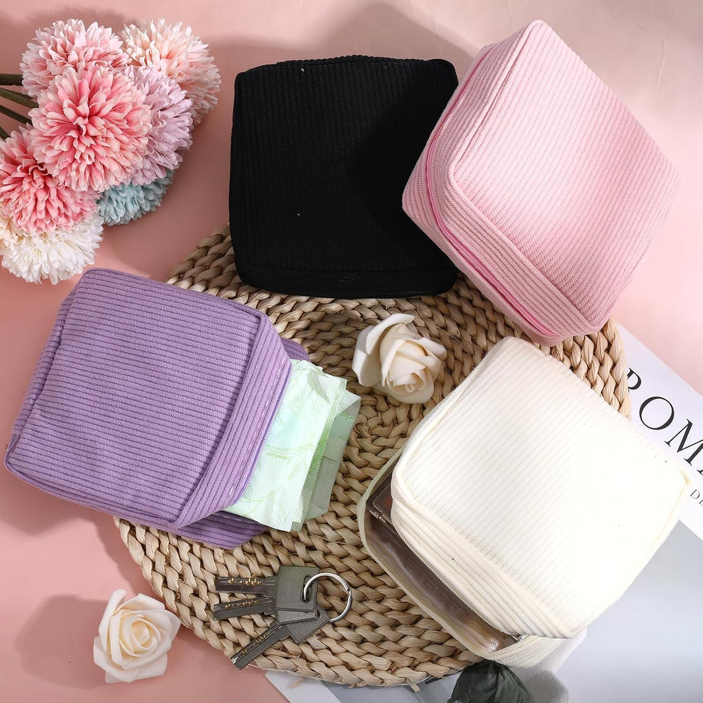 4Pcs Sanitary Napkin Storage Bag Period Bag for Teen Girls