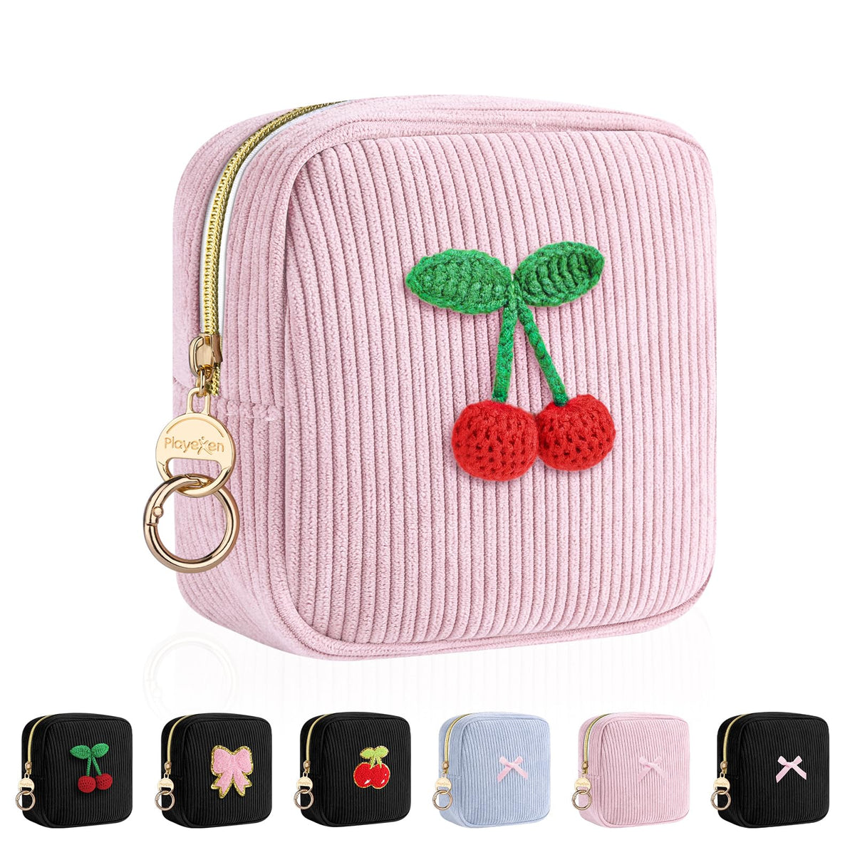 Period Bag for Teen Girls, Corduroy Sanitary Napkin Storage Bag, Menstrual Pad Pouches Tampon Holder for Purse
