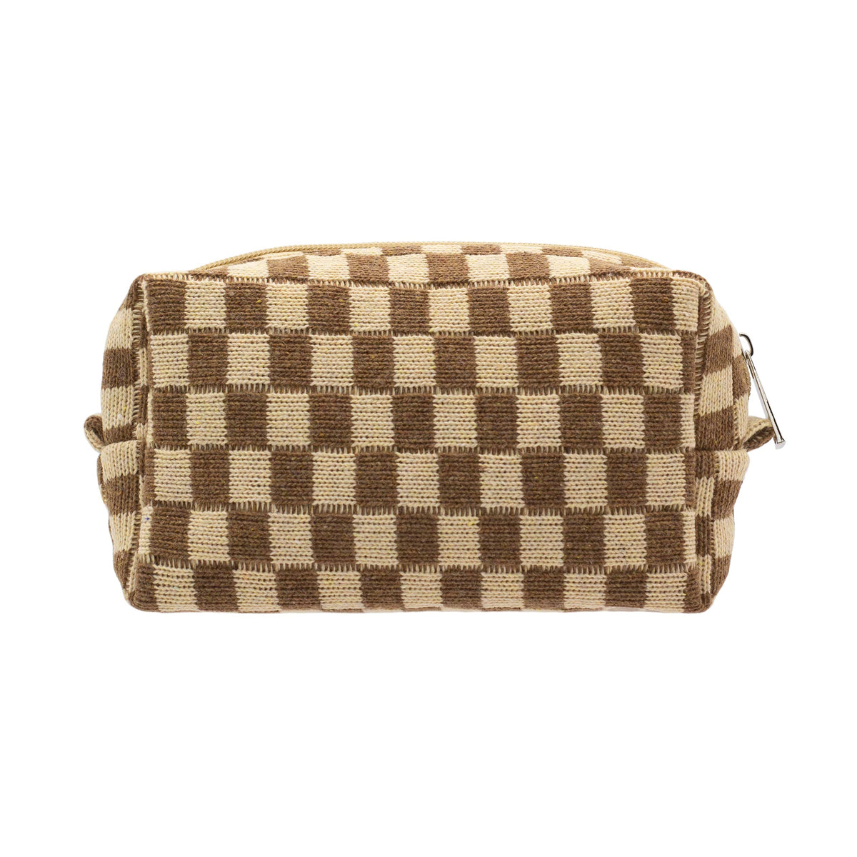 PAZIMIIK Checkered Makeup Bag for Purse Portable Zipper Make Up Pouch Small Cosmetic Case for Travel Accessories (Hotpink)