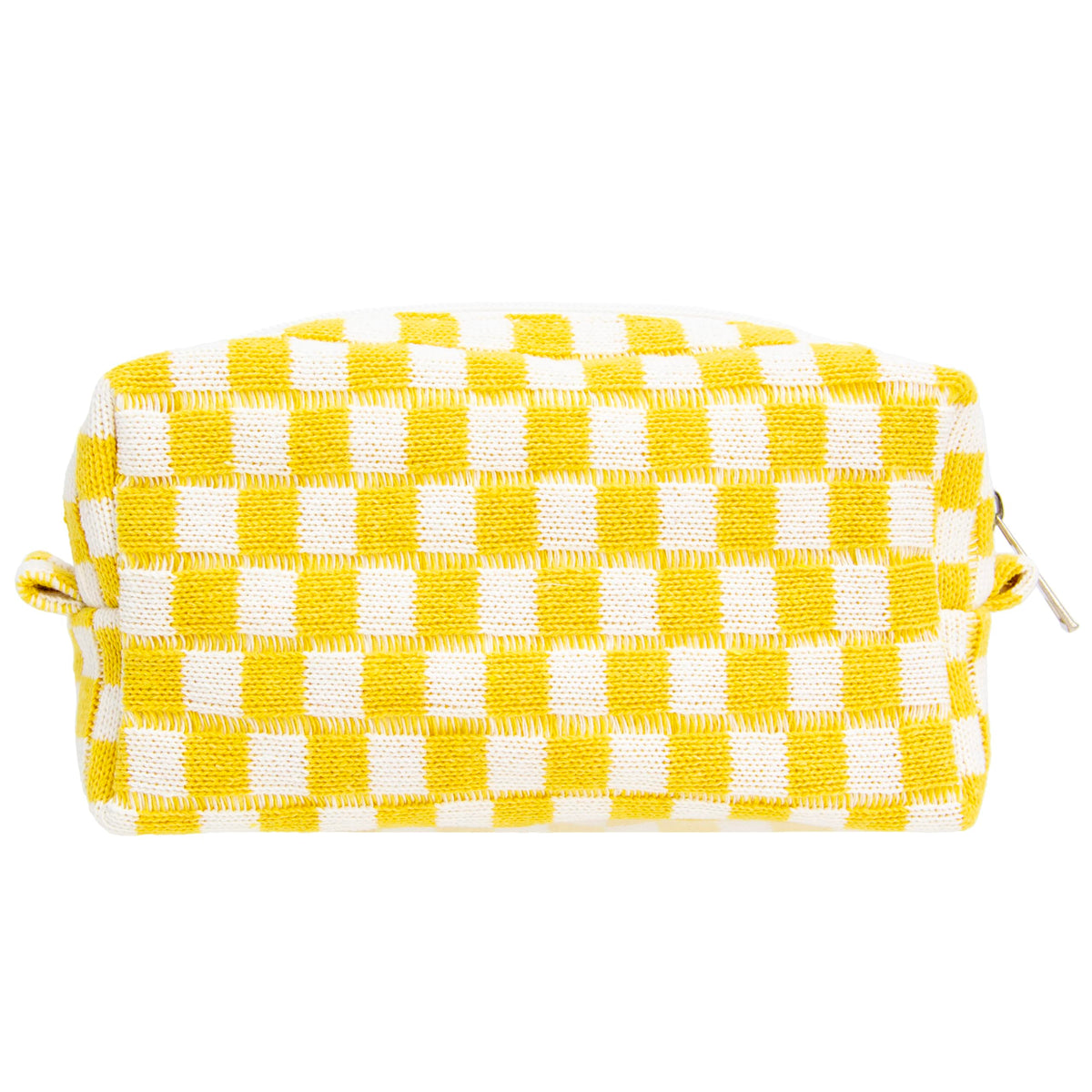 PAZIMIIK Checkered Makeup Bag for Purse Portable Zipper Make Up Pouch Small Cosmetic Case for Travel Accessories (Hotpink)