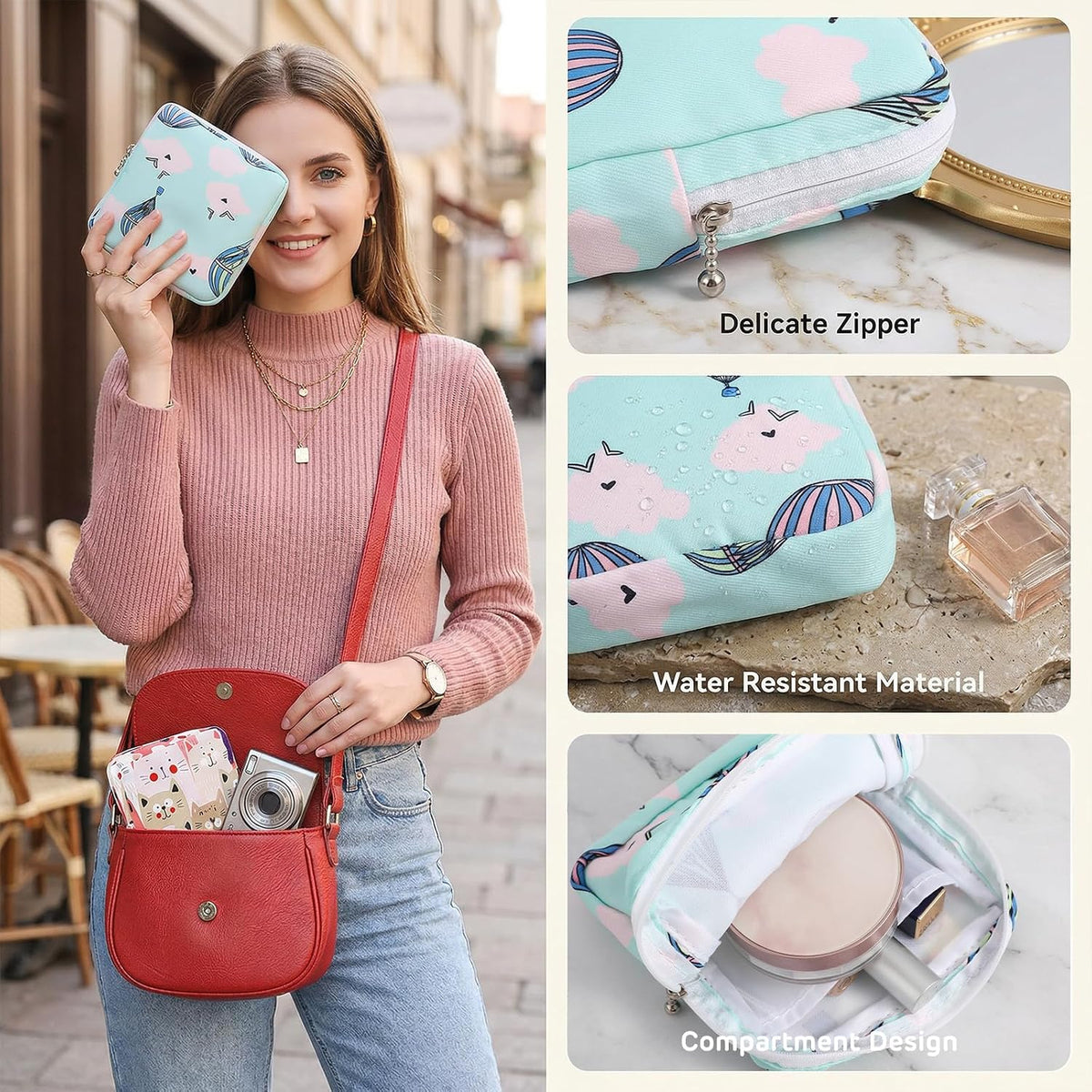 3Pcs Sanitary Pad Pouch, Sanitary Napkin Bag Pads for Women Pads Bags