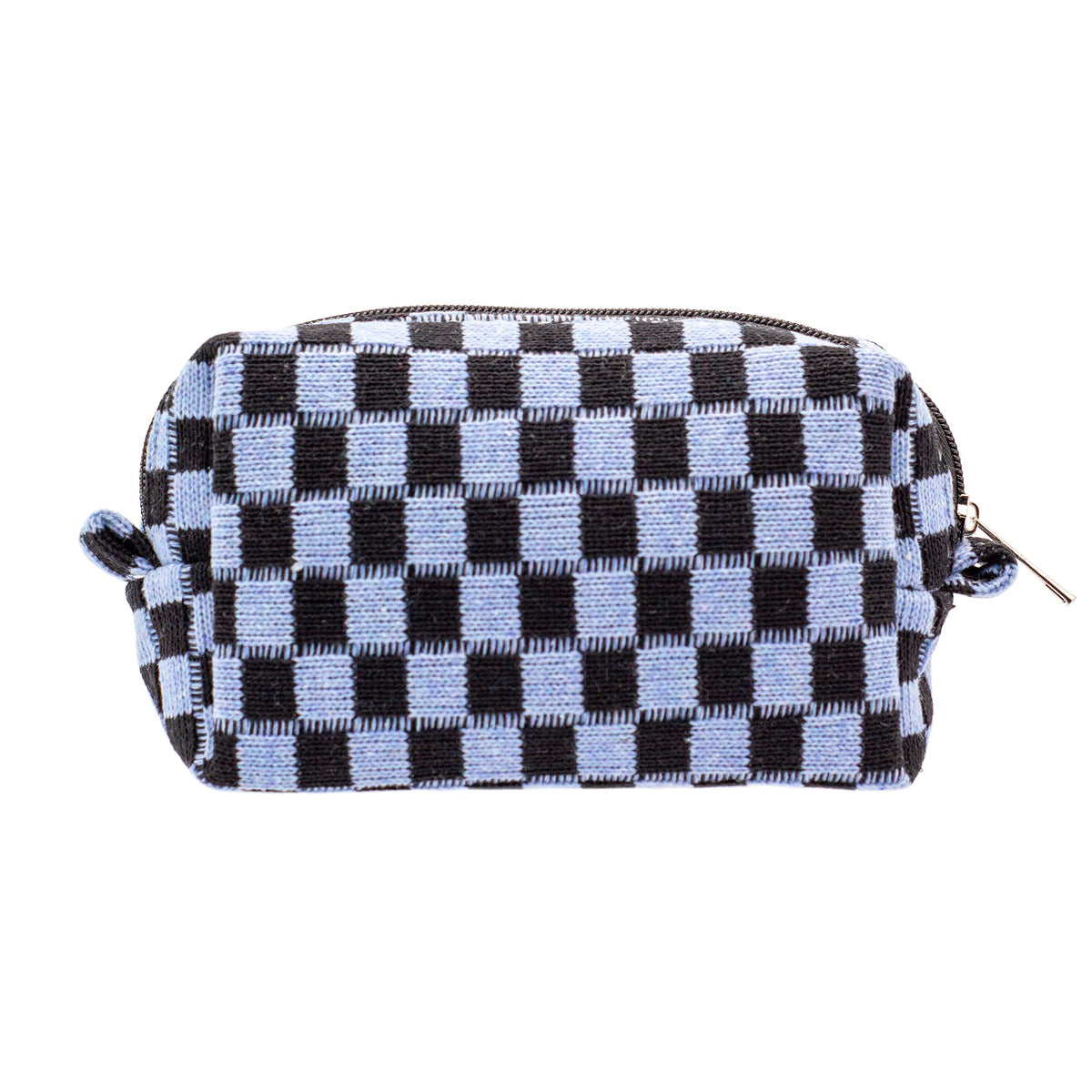 PAZIMIIK Checkered Makeup Bag for Purse Portable Zipper Make Up Pouch Small Cosmetic Case for Travel Accessories (Hotpink)