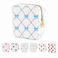 Period Bag for Women, Portable Corduroy Sanitary Napkin Storage Bag Strawberry Period Pouch with Zipper, Sanitary Pads Bag Tampons Holder for Purse, First Period