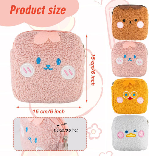 4PCS Sanitary Napkin Tampons Storage Menstrual Cup Period Bag