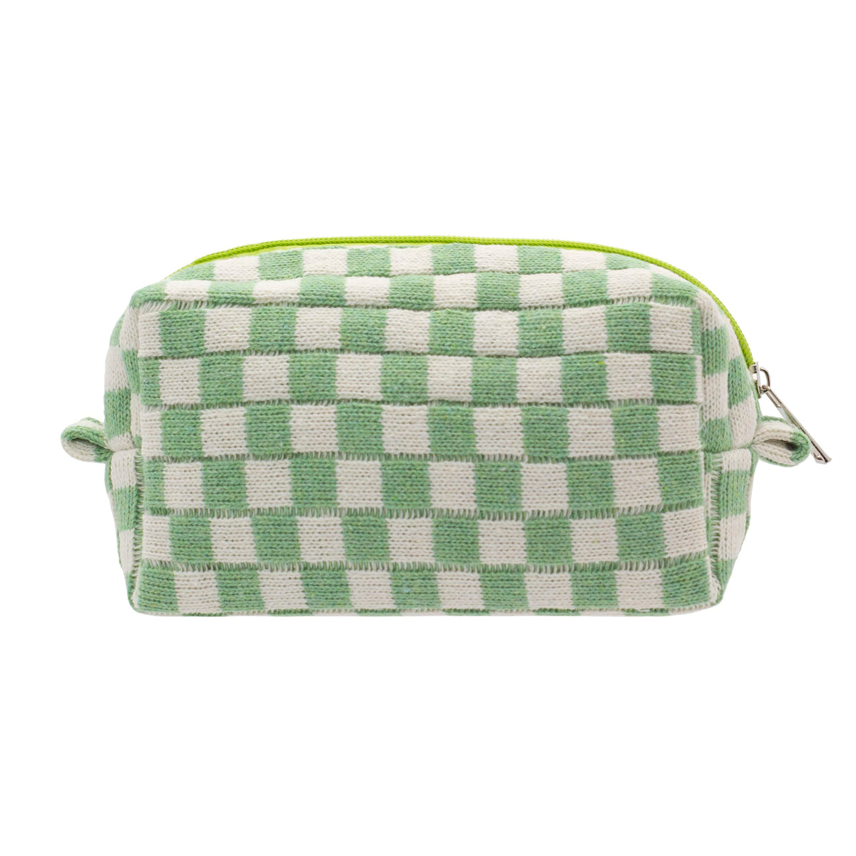 PAZIMIIK Checkered Makeup Bag for Purse Portable Zipper Make Up Pouch Small Cosmetic Case for Travel Accessories (Hotpink)