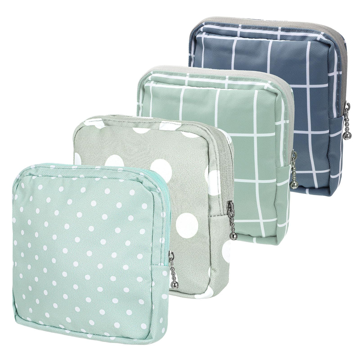 ElevateTech Sanitary Napkin Storage Bags, 4 Pcs Pad Bag for Period Tampon Bags Portable Menstrual Pad Pouch Feminine Pouch First Period Bag Gifts for Women