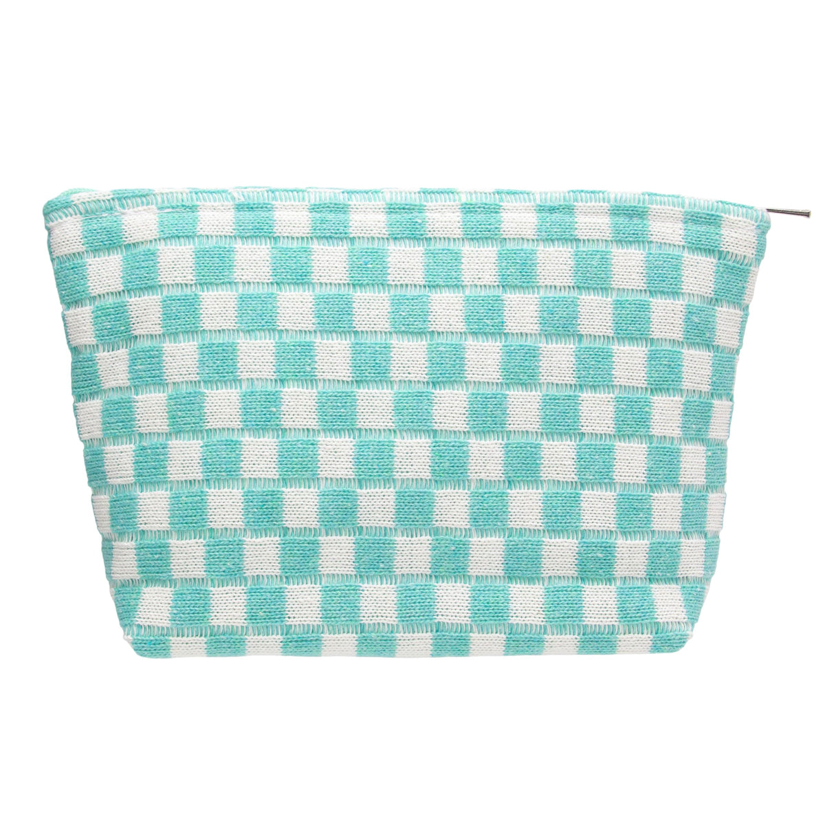 PAZIMIIK Checkered Makeup Bag for Purse Portable Zipper Make Up Pouch Small Cosmetic Case for Travel Accessories (Hotpink)