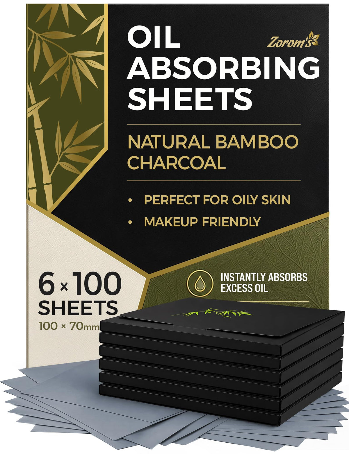 Oil Blotting Sheets for Face – 4pk/400 - Makeup Friendly – High Absorbency