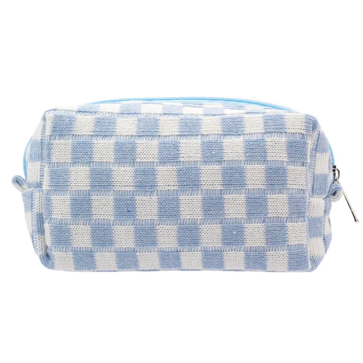 PAZIMIIK Checkered Makeup Bag for Purse Portable Zipper Make Up Pouch Small Cosmetic Case for Travel Accessories (Hotpink)