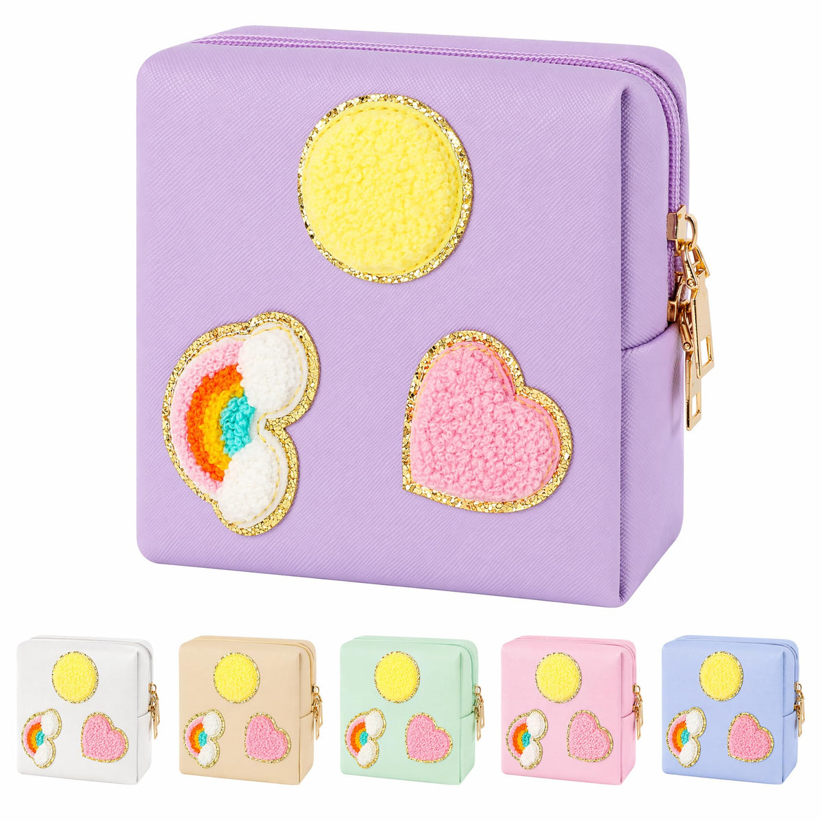airogym Period Bag for Teen Girls, Corduroy Sanitary Napkin Storage Bag, Menstrual Pad Pouches Tampon Holder for Purse
