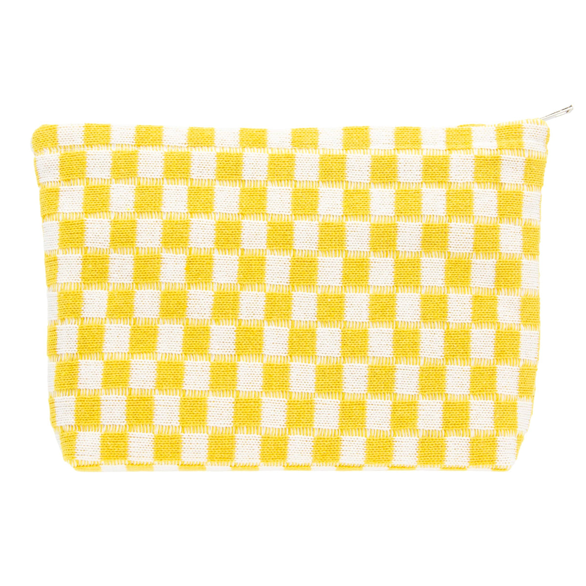 PAZIMIIK Checkered Makeup Bag for Purse Portable Zipper Make Up Pouch Small Cosmetic Case for Travel Accessories (Hotpink)