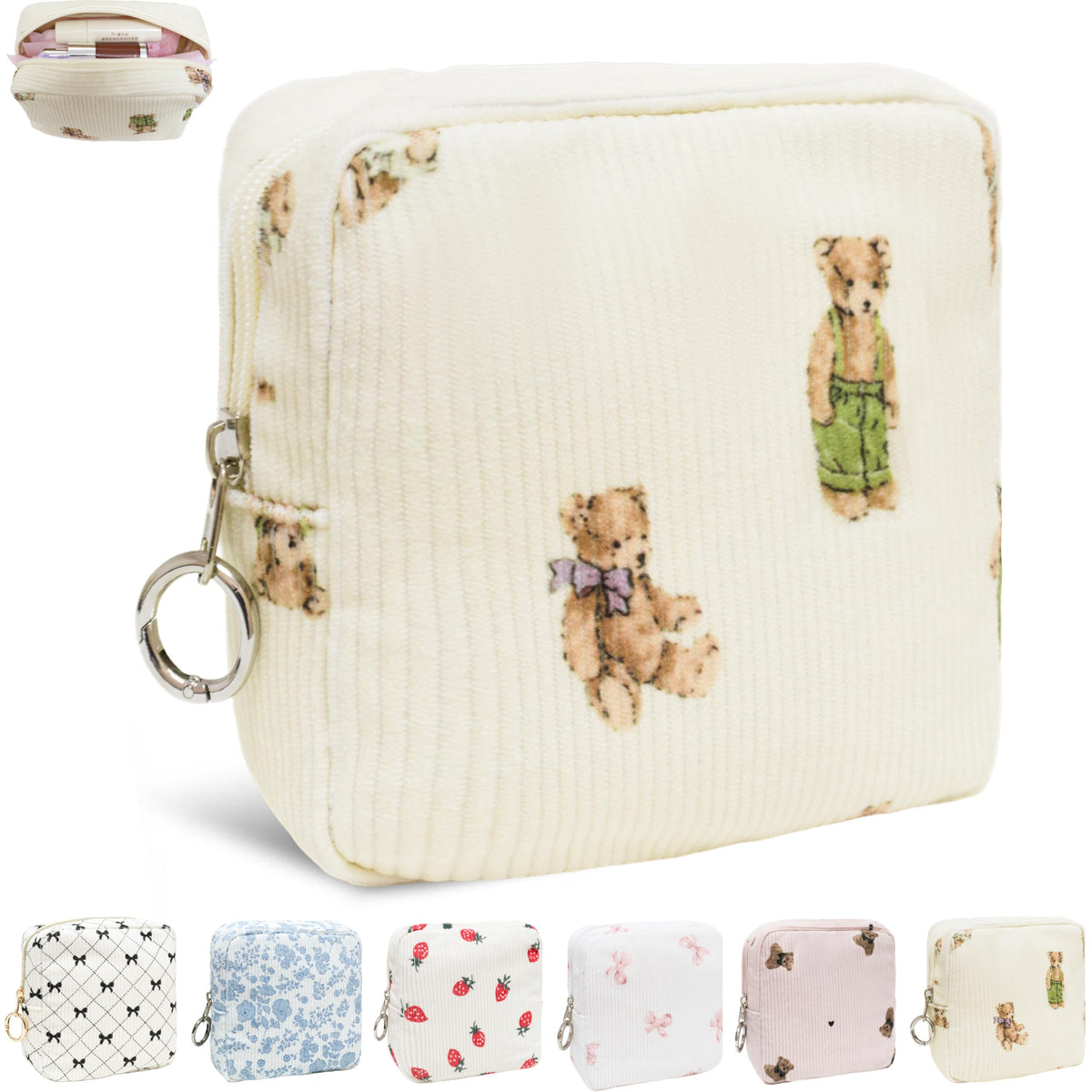 Period Bag for Girls,Corduroy Sanitary Napkin Storage Bag
