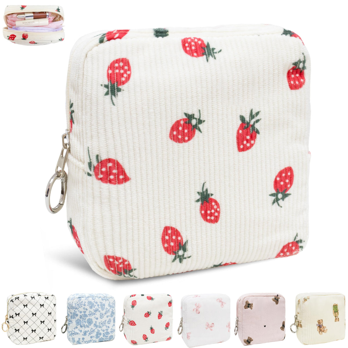 Period Bag for Girls,Corduroy Sanitary Napkin Storage Bag
