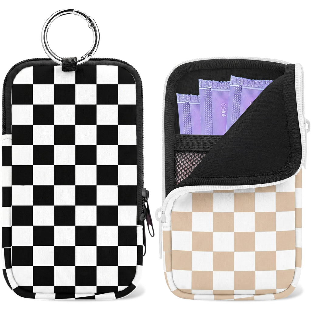 2PCS Tampon Holder Zipper Pouches Portable Period Bags