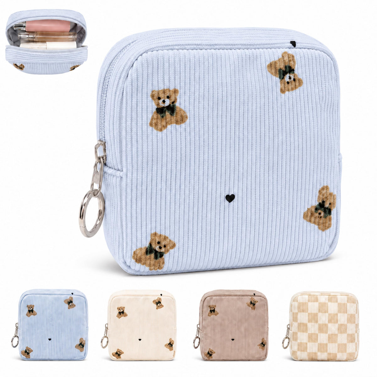 Period Bag for Girls,Corduroy Sanitary Napkin Storage Bag
