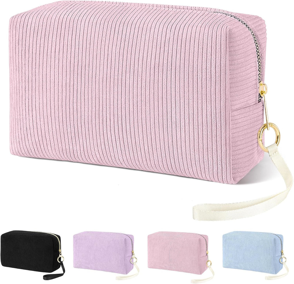 Likesing Tampon Holder for Purse, Corduroy Women Period Bag Pouch(Pink)