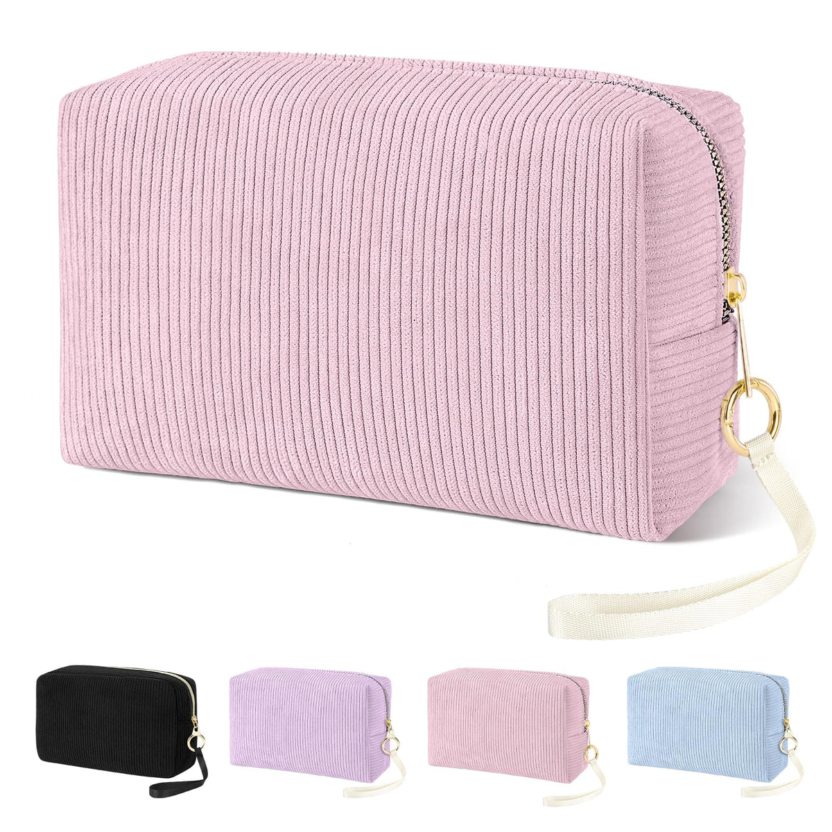 Likesing Tampon Holder for Purse, Corduroy Women Period Bag Pouch(Pink)