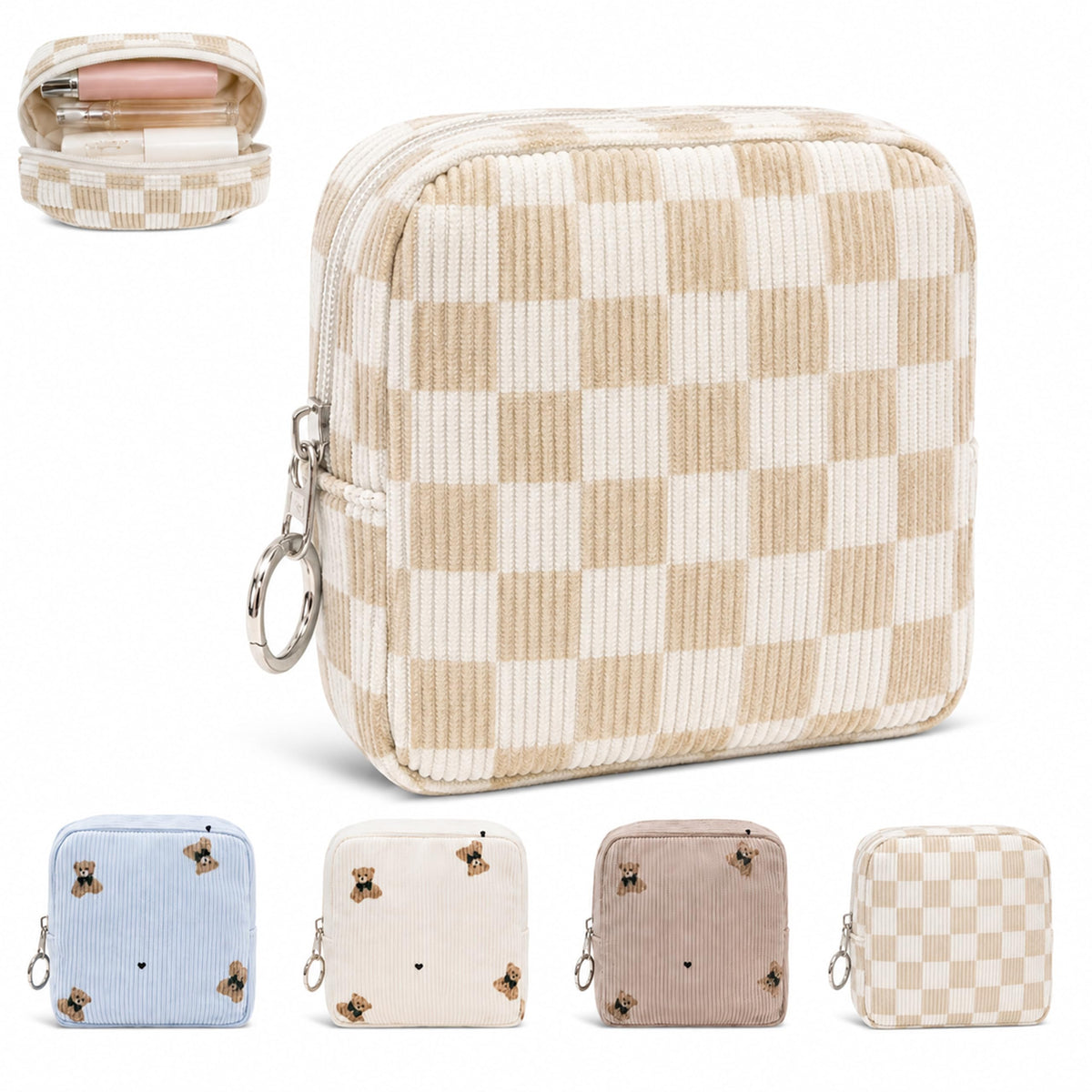 Period Bag for Girls,Corduroy Sanitary Napkin Storage Bag