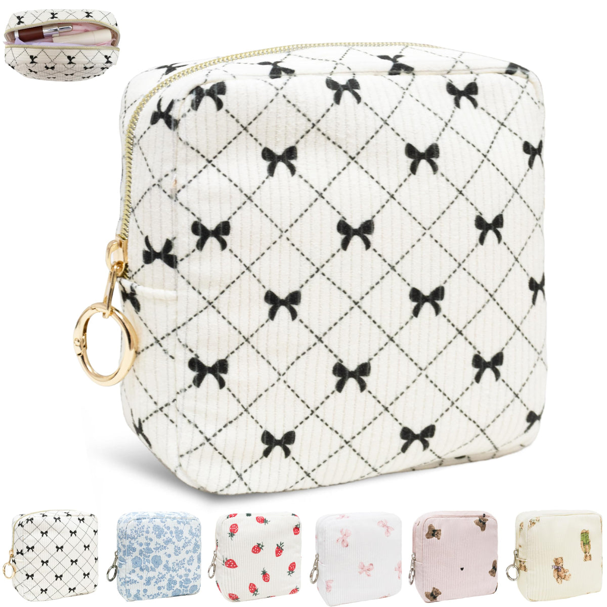 Period Bag for Girls,Corduroy Sanitary Napkin Storage Bag