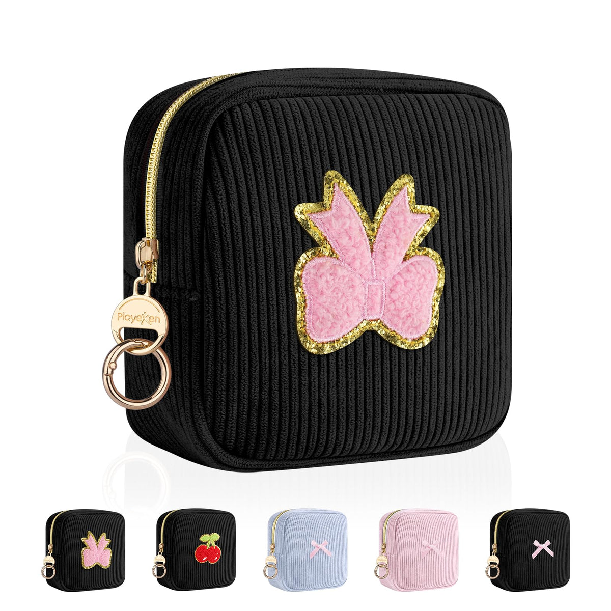 Period Bag for Teen Girls, Corduroy Sanitary Napkin Storage Bag, Menstrual Pad Pouches Tampon Holder for Purse
