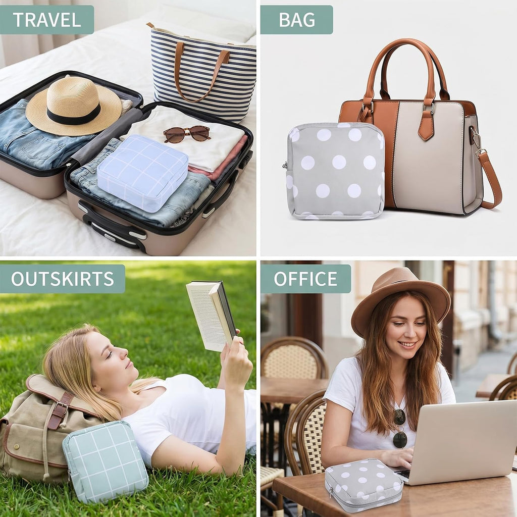 3 PCS Period Bag, 3 Styles Portable Sanitary Pad Pouch