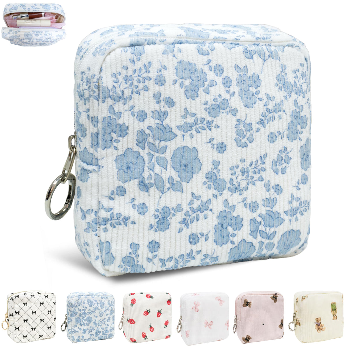 Period Bag for Girls,Corduroy Sanitary Napkin Storage Bag