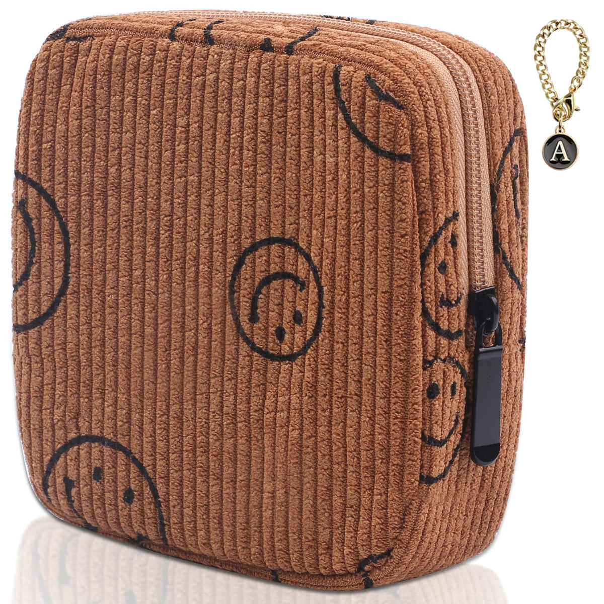 Period Bag for Teen Girls | Striped Sanitary Napkin Storage Bag | Cute Pads Pouch for Period | Menstrual Pouch for Pads, Tampons, Menstrual Cups & Panty Liners | Perfect for Travel & Daily Use