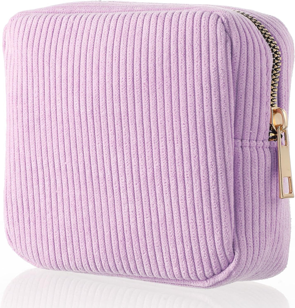 Period Bag, Small Pouches for Purse, Portable Cute Makeup Bag for Women, Corduroy Sanitary Period Bags, Small Cosmetic Bags, Discreet Menstrual Pads Pouches Tampons Holder(Purple)