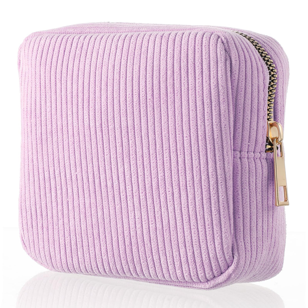 Period Bag, Small Pouches for Purse, Portable Cute Makeup Bag for Women, Corduroy Sanitary Period Bags, Small Cosmetic Bags, Discreet Menstrual Pads Pouches Tampons Holder(Purple)