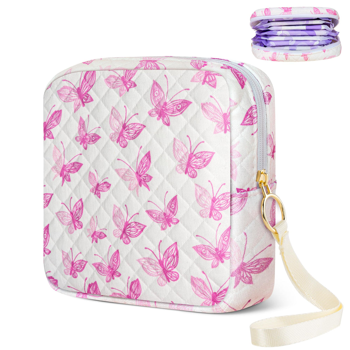 Likesing 5.3" Period Bag Pouch, Period Pouches for Teen Girls Women(Black)