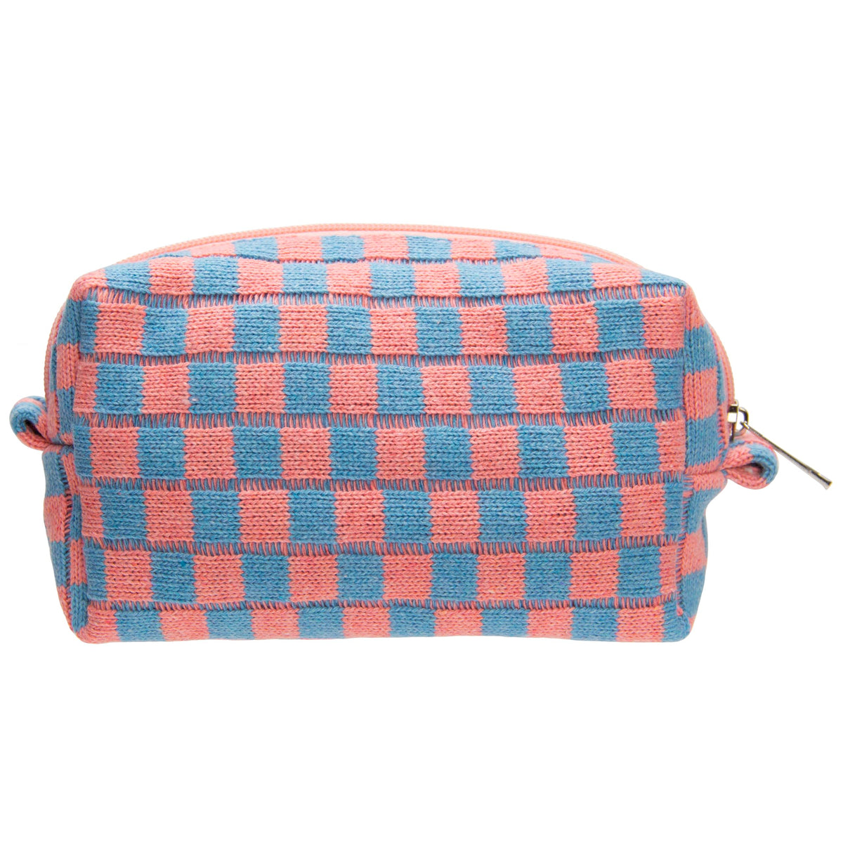 PAZIMIIK Checkered Makeup Bag for Purse Portable Zipper Make Up Pouch Small Cosmetic Case for Travel Accessories (Hotpink)