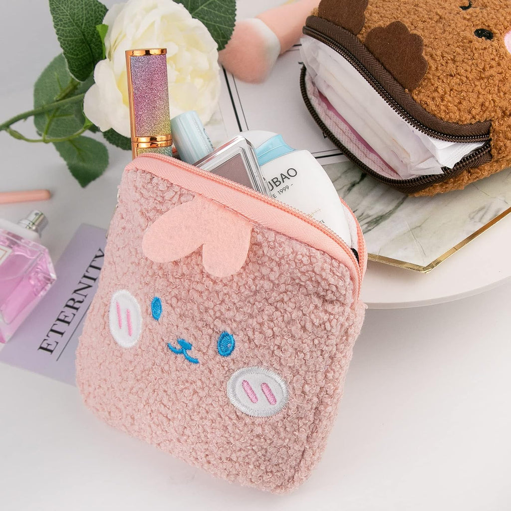 4PCS Sanitary Napkin Tampons Storage Menstrual Cup Period Bag