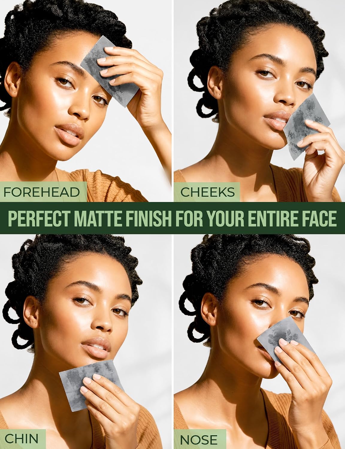 Oil Blotting Sheets for Face – 4pk/400 - Makeup Friendly – High Absorbency