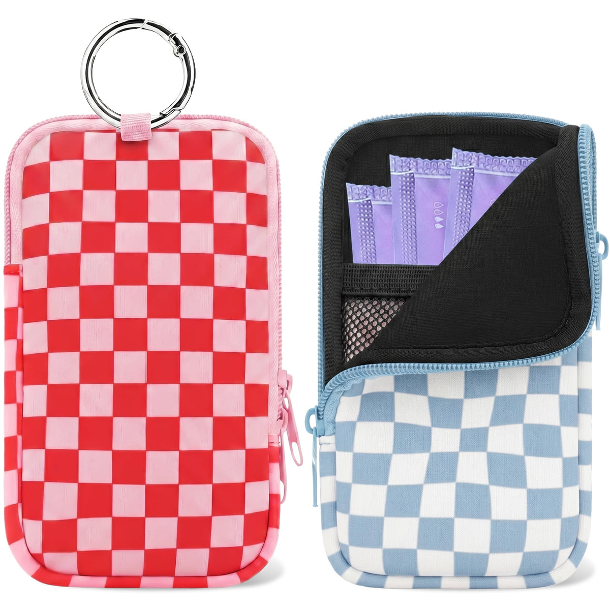 2PCS Tampon Holder Zipper Pouches Portable Period Bags