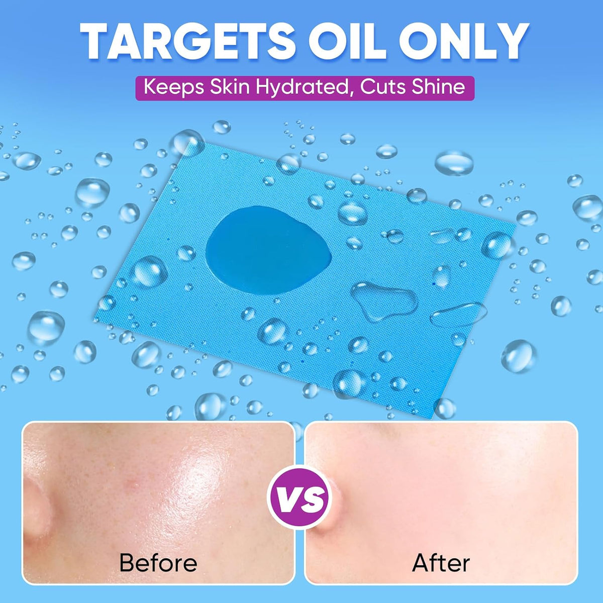 KINESHINE 100Pcs High-Performance Oil Absorbing Sheets for Face