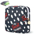 Period Bag Pouch Soft Cloth Sanitary Napkin Storage Bag Portable Menstrual Pad Pouches Tampon Holder for Purse First Period Kit for Girls 9-12 (Rose-Pink Check)